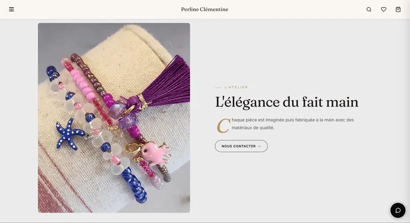 Perline Clémentine, bijoux faits main